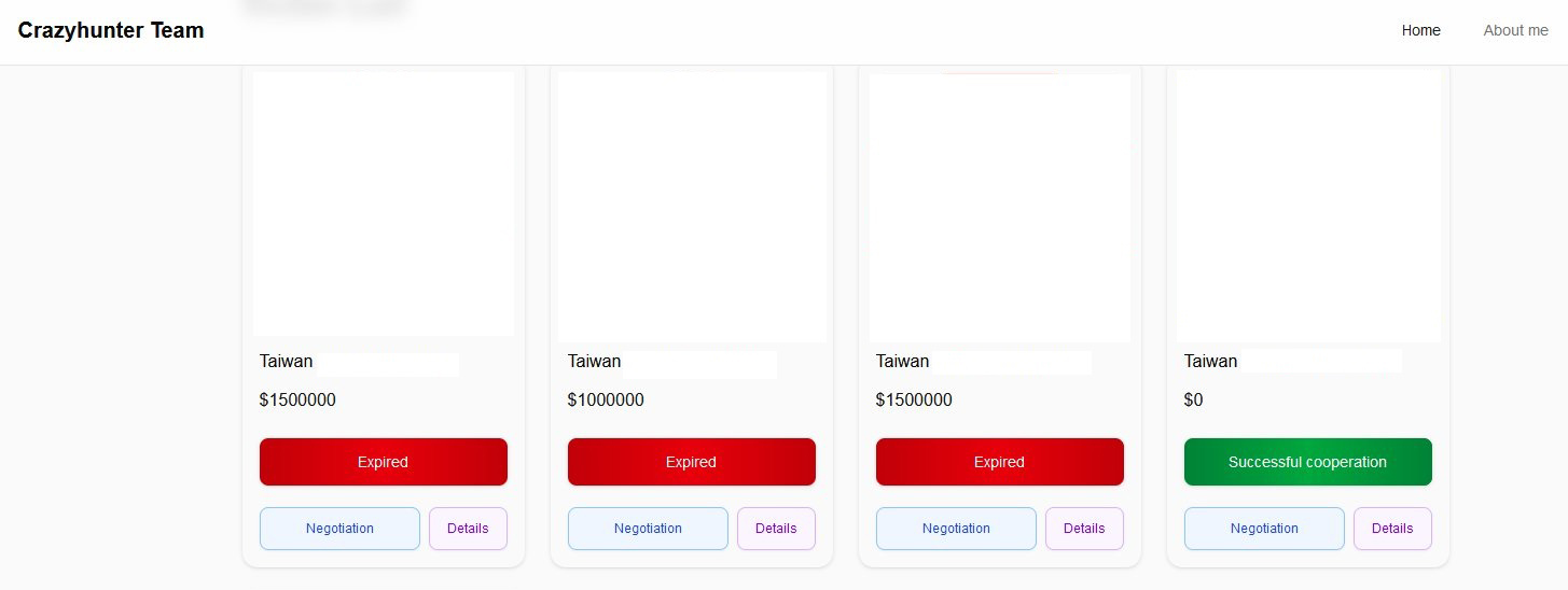 Screenshot of CrazyHunter’s data leak site showing victims from Taiwan