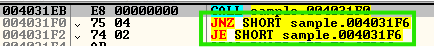 Opaque predicate used by SmokeLoader