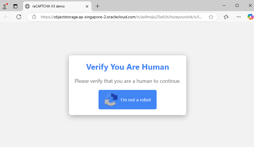 Redirection to the fake CAPTCHA page prompting users to “Verify You Are Human”